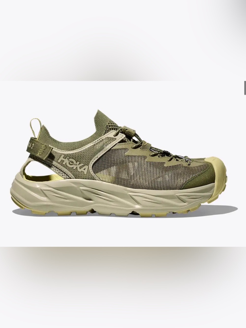 Hoka Olive/Khaki Lightweight Trail Sneaker
